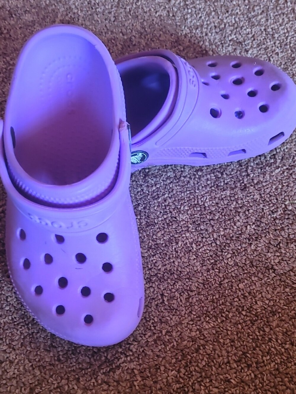 CROCS Kids Lightweight Clogs in Bright Purple - Picture 2 of 3